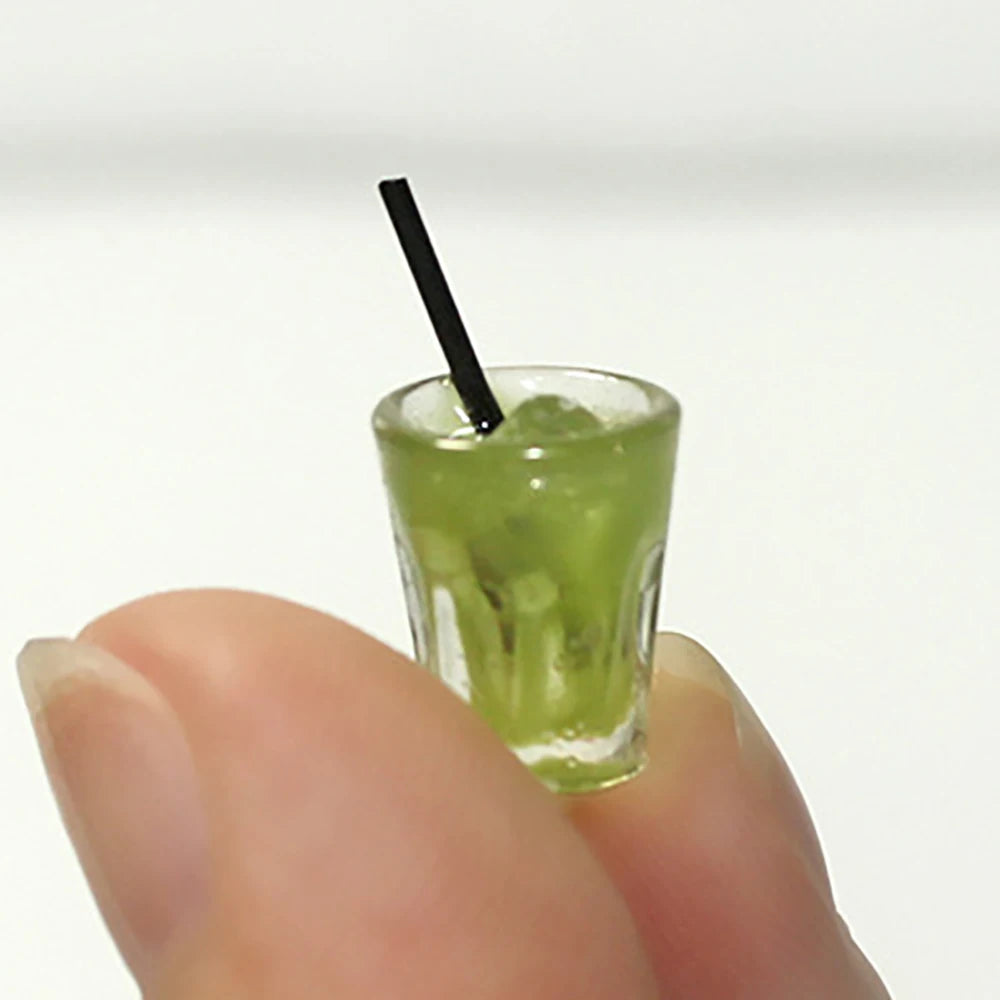 2Pcs Mini Resin Matcha Drink Cups