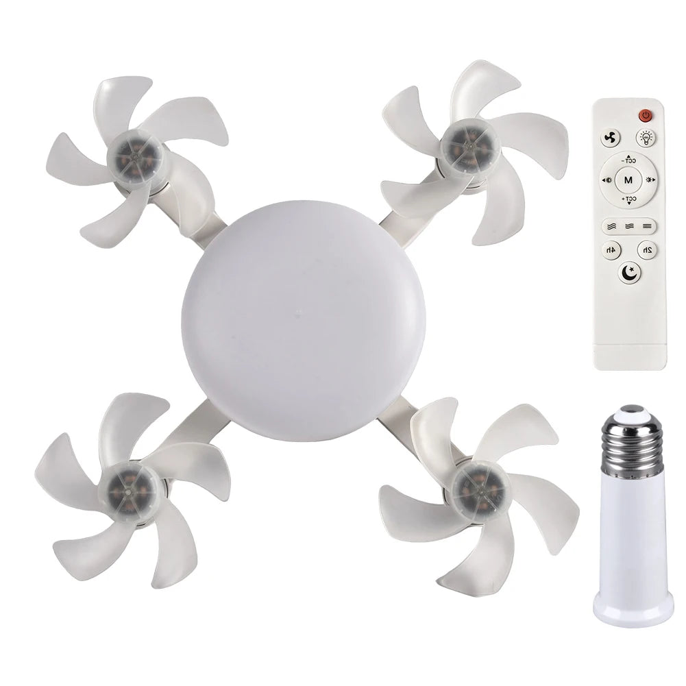 Intelligent Ceiling Fan Light – E27 Remote Control
