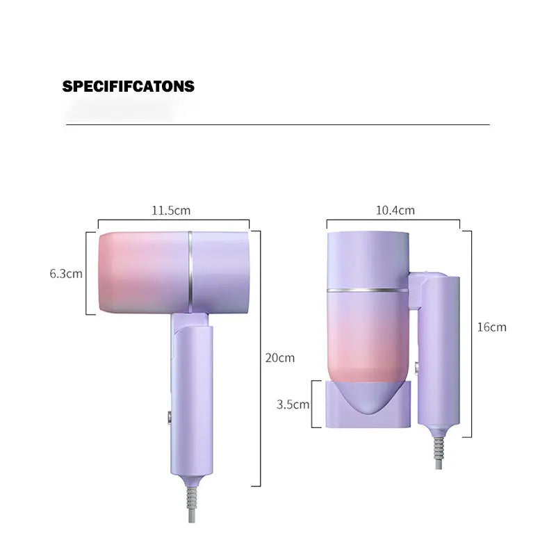 Foldable Mini Hair Dryer – 750W Anion