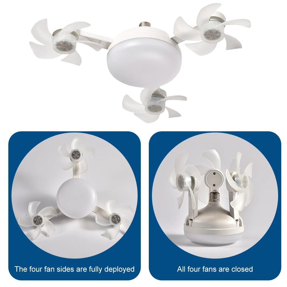 Intelligent Ceiling Fan Light – E27 Remote Control