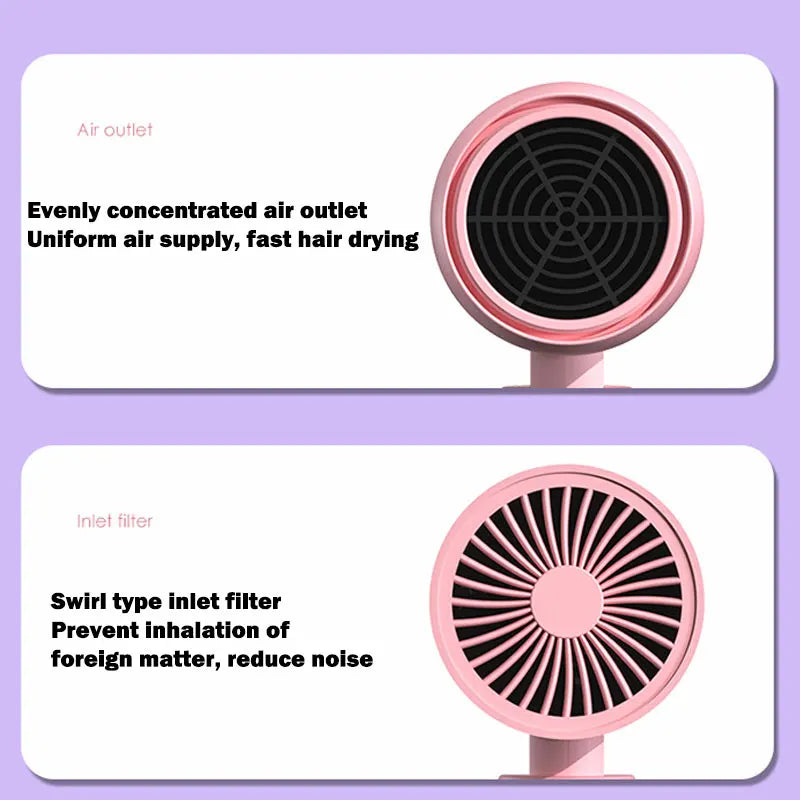 Foldable Mini Hair Dryer – 750W Anion