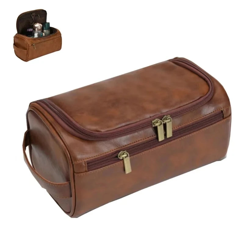Hanging Travel Toiletry Bag – PU Leather