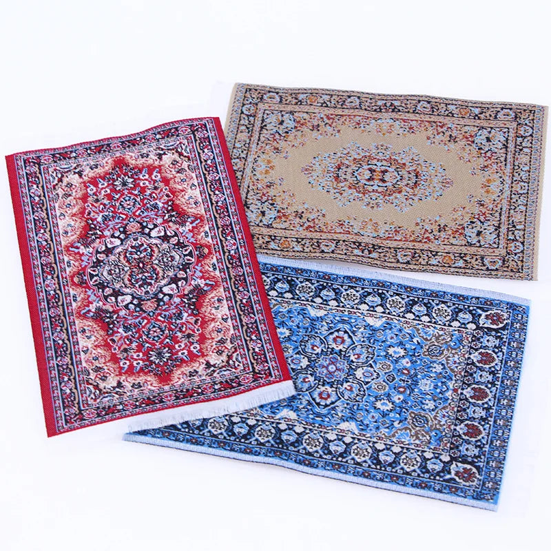 Dollhouse Mini Türkiye Tassel Woven Carpet