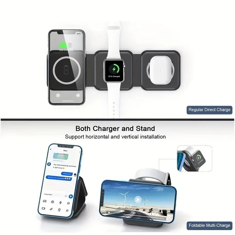 3-in-1 Magnetic Wireless Charger for Apple