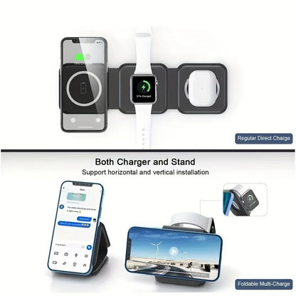 3-in-1 Magnetic Wireless Charger for Apple