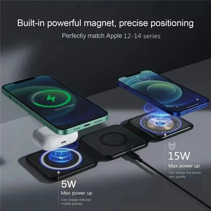 3-in-1 Magnetic Wireless Charger for Apple
