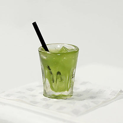 2Pcs Mini Resin Matcha Drink Cups
