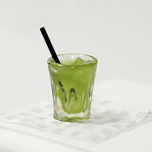 2Pcs Mini Resin Matcha Drink Cups