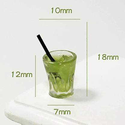 2Pcs Mini Resin Matcha Drink Cups