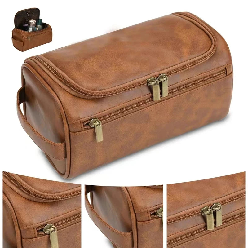 Hanging Travel Toiletry Bag – PU Leather