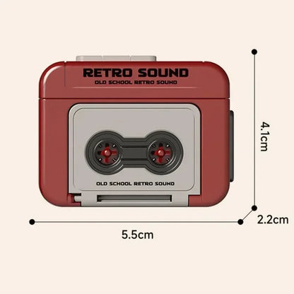 Vintage Mini Tape Recorder Keychain