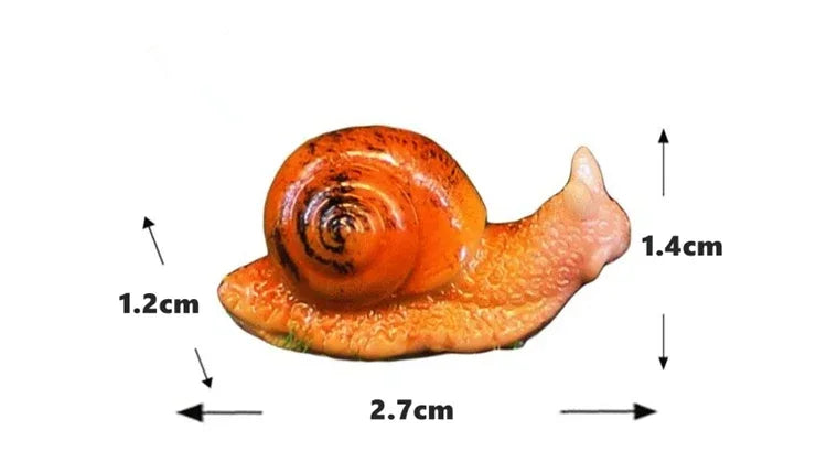 Mini Resin Snail Figurine – Micro Garden Decor