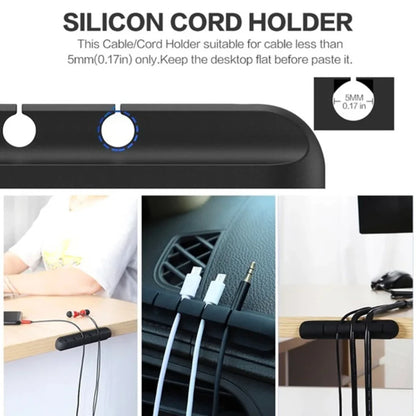 Self-Adhesive Silicone Cable Holder Clips