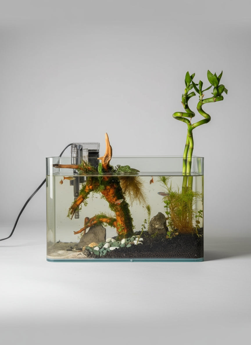 35 cm Nature Aquarium with Driftwood Complete Setup